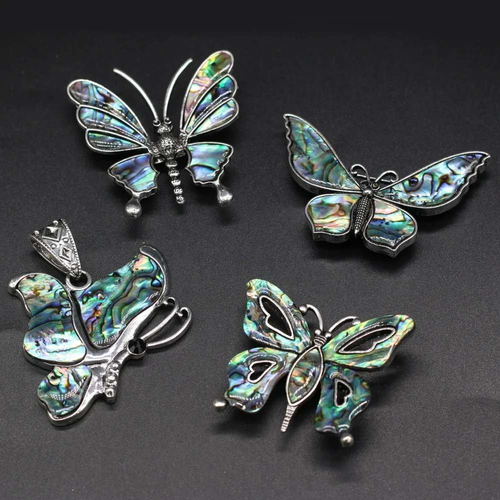

Natural Abalone Butterfly Brooches for Women Alloy Shell Brooch Pins Vintage Jewelry Accessories Necklace Pendants Gifts