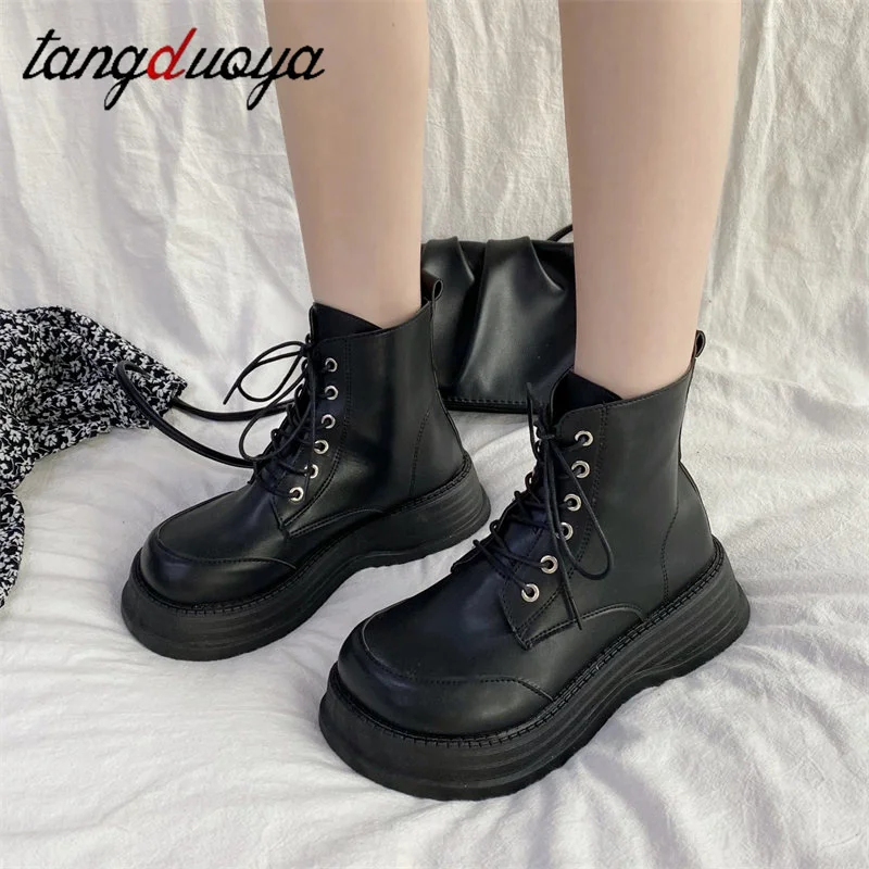 Lace-up Ankle Boots for Women Shoes Round Toe Platform Thick Heels Short Autumn Height Increasing Motorcycle Boots Winter
Lace-up Ankle Boots for Women Shoes Round Toe Platform Thick Heels Short Autumn Height Increasing Motorcycle Boots Winter