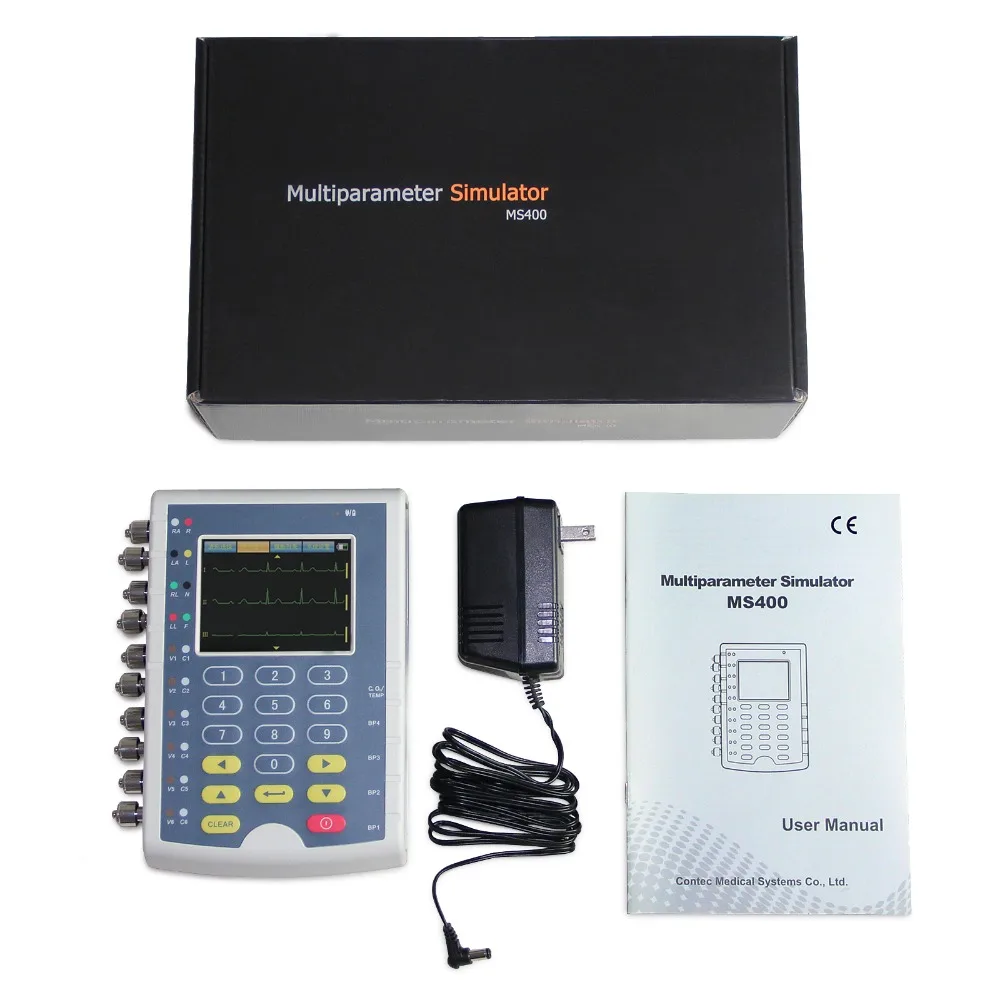 MS400 сенсорный экран имитатор ЭКГ аритмия и кардиостимулятор RESP TEMP IBP имитация
