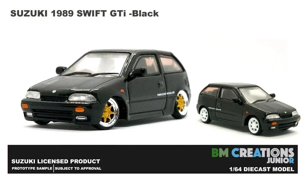 

New BM Creations JUNIOR 1/64 Diecast Miniature Cars Suzukiki Swift GTi 1989 BMC For Collection Gift