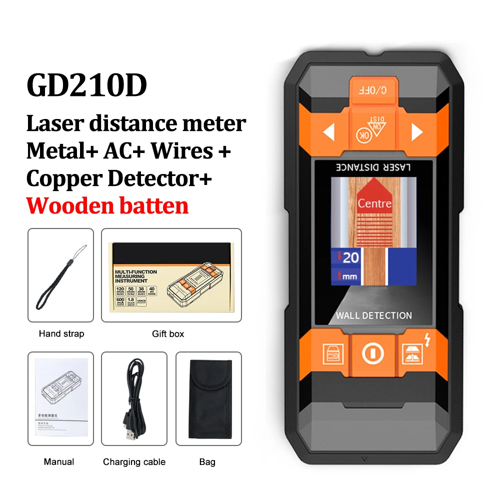 Металлоискатель GVDA, настенный детектор, лазерный дальномер, детектор древесины переменного тока, кабельные провода, трекер глубины, настенный сканер, детектор проводки
Металлоискатель GVDA, настенный детектор, лазерный дальномер, детектор древесины переменного тока, кабельные провода, трекер глубины, настенный сканер, детектор проводки