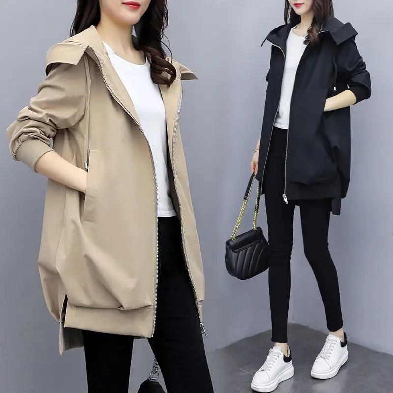 Tide Women Women Trench Casual Solid Color Double Breasted Outwear FashionWinter Coats and Hooded Trench Coat
Tide Women Women Trench Casual Solid Color Double Breasted Outwear FashionWinter Coats and Hooded Trench Coat