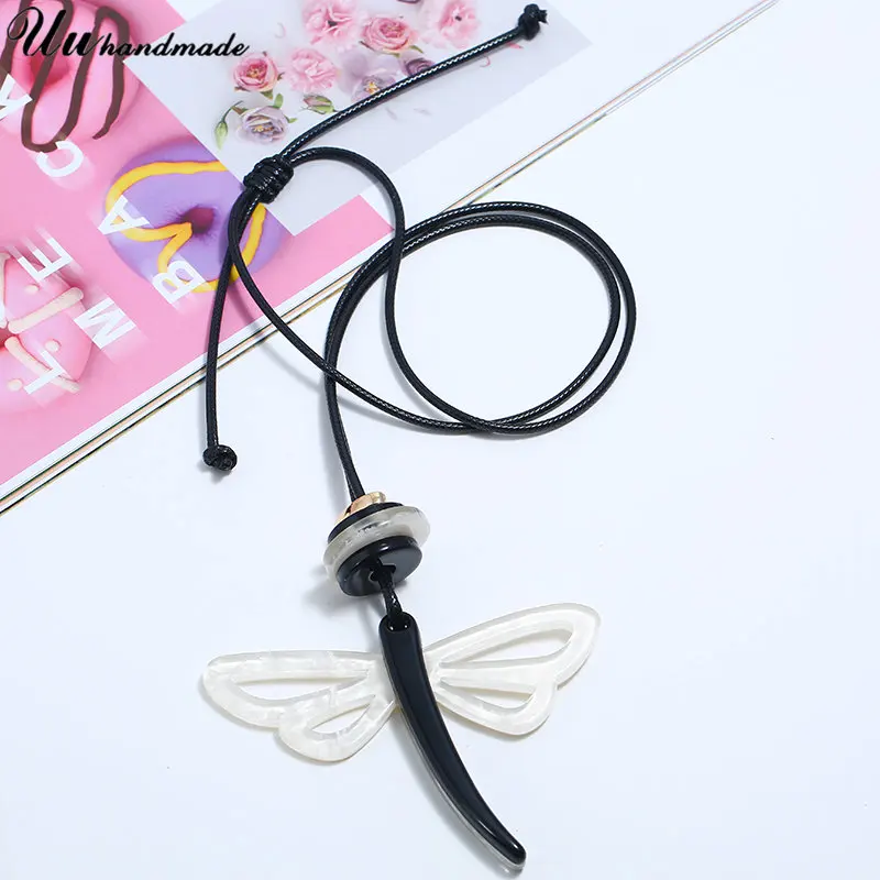 Adjustable Leather Chain Black White Acrylic Butterfly Bow Necklace Pendant choker collares de moda 2019 women collier initial
Adjustable Leather Chain Black White Acrylic Butterfly Bow Necklace Pendant choker collares de moda 2019 women collier initial