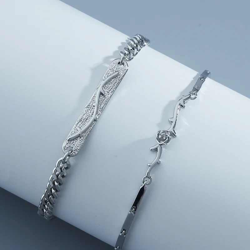 New couple S925 sterling silver personality thorns rose bracelet fashion trend jewelry giftS171
New couple S925 sterling silver personality thorns rose bracelet fashion trend jewelry giftS171