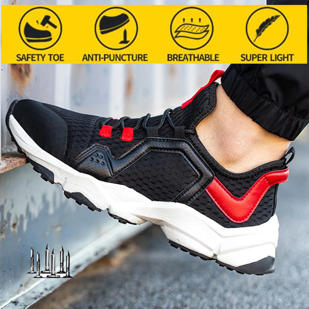 New men's safety shoes, breathable, smash-resistant, stab-resistant, wear-resistant, casual sports protective work shoes
New men's safety shoes, breathable, smash-resistant, stab-resistant, wear-resistant, casual sports protective work shoes