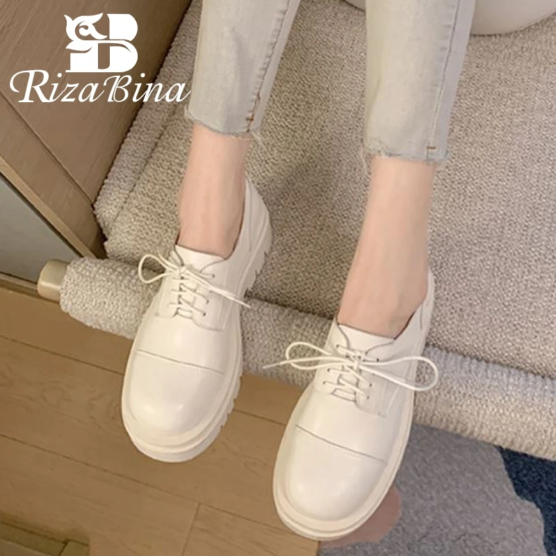 RIZABINA Size 34-43 Women Flat Shoes Real Leather Lace Up Women Shoes Fashion Casual Ladies Daily Vacation Shoes
RIZABINA Size 34-43 Women Flat Shoes Real Leather Lace Up Women Shoes Fashion Casual Ladies Daily Vacation Shoes