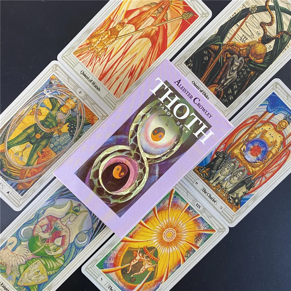 Thoth Tarot Deck Leisure Party Table Game High Quality Fortune-telling Prophecy Oracle Cards With Guide Book
Thoth Tarot Deck Leisure Party Table Game High Quality Fortune-telling Prophecy Oracle Cards With Guide Book