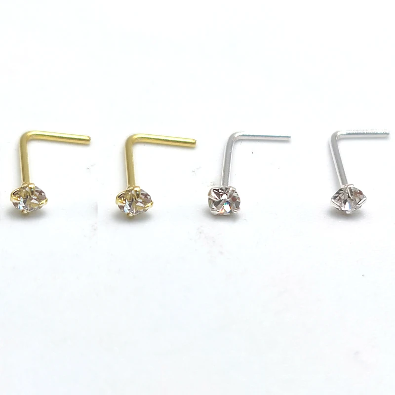 Wholesale 925 Sterling silver 2.5mm round clear crystal L shape nose ring fashion nez piercing jewelry 50pcs/lot
Wholesale 925 Sterling silver 2.5mm round clear crystal L shape nose ring fashion nez piercing jewelry 50pcs/lot