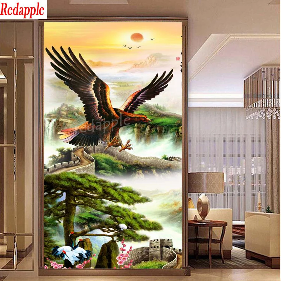 Full Drill Square Round Diamond Painting Large eagle Great Wall scenery New Arrival Diamond Embroidery Corridor entrance decor
Full Drill Square Round Diamond Painting Large eagle Great Wall scenery New Arrival Diamond Embroidery Corridor entrance decor
