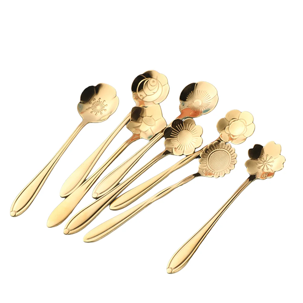 8pcs/lot Coffee Sugar Spoons Creative Stainless Steel Ice Cream Dessert Tea Spoon Flower Shape Elegant Tableware Set
8pcs/lot Coffee Sugar Spoons Creative Stainless Steel Ice Cream Dessert Tea Spoon Flower Shape Elegant Tableware Set