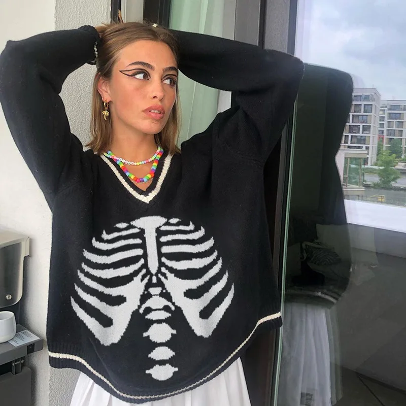Harajuku Sternum Print Loose Autumn Winter Sweater Women Pullovers Casual y2k Knitwear Jumpers 2021 Korean Sweaters New
Harajuku Sternum Print Loose Autumn Winter Sweater Women Pullovers Casual y2k Knitwear Jumpers 2021 Korean Sweaters New