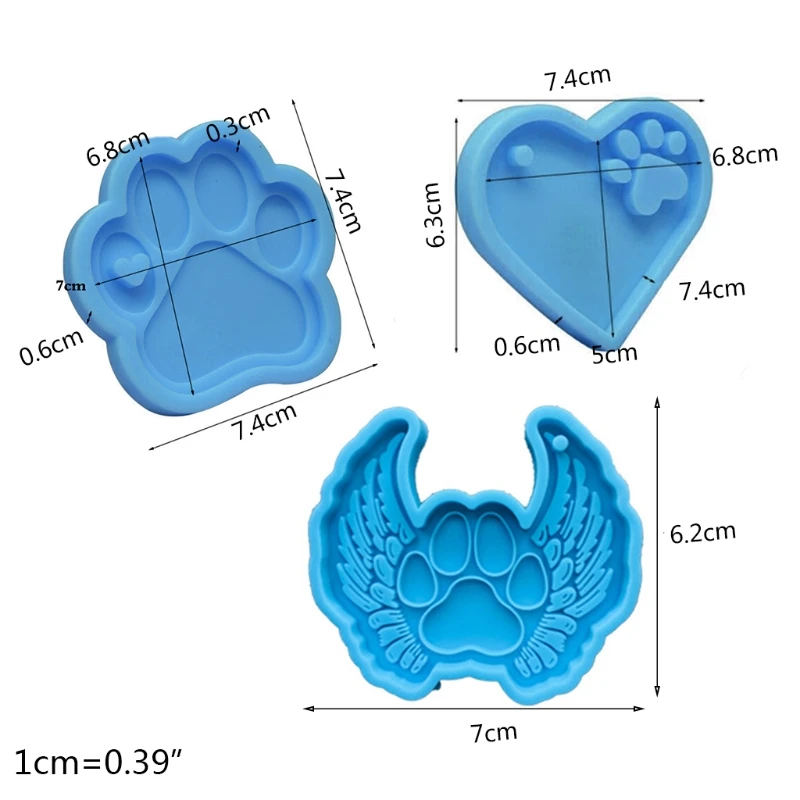 3 Pcs/Set Dog Paw Style Keychain Epoxy Resin Mold Necklace Pendant Silicone Mould DIY Crafts Jewelry Casting Tools E56F
3 Pcs/Set Dog Paw Style Keychain Epoxy Resin Mold Necklace Pendant Silicone Mould DIY Crafts Jewelry Casting Tools E56F