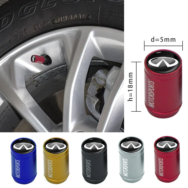 4pcs Car Metal Tire Valve Cap Car Tyre Air Stems Cover for Infiniti FX35 Q50 Q30 ESQ QX50 QX60 QX70 EX JX35 G35 G37 Accessories
4pcs Car Metal Tire Valve Cap Car Tyre Air Stems Cover for Infiniti FX35 Q50 Q30 ESQ QX50 QX60 QX70 EX JX35 G35 G37 Accessories