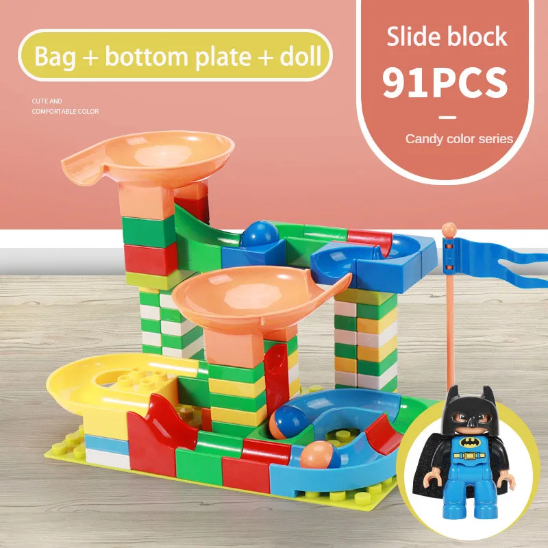 91 Pieces Variety Creative Fun Slide Large Building Blocks Sets Colorful Diy Christmas Educational Toys For Children Kids Gifts
91 Pieces Variety Creative Fun Slide Large Building Blocks Sets Colorful Diy Christmas Educational Toys For Children Kids Gifts