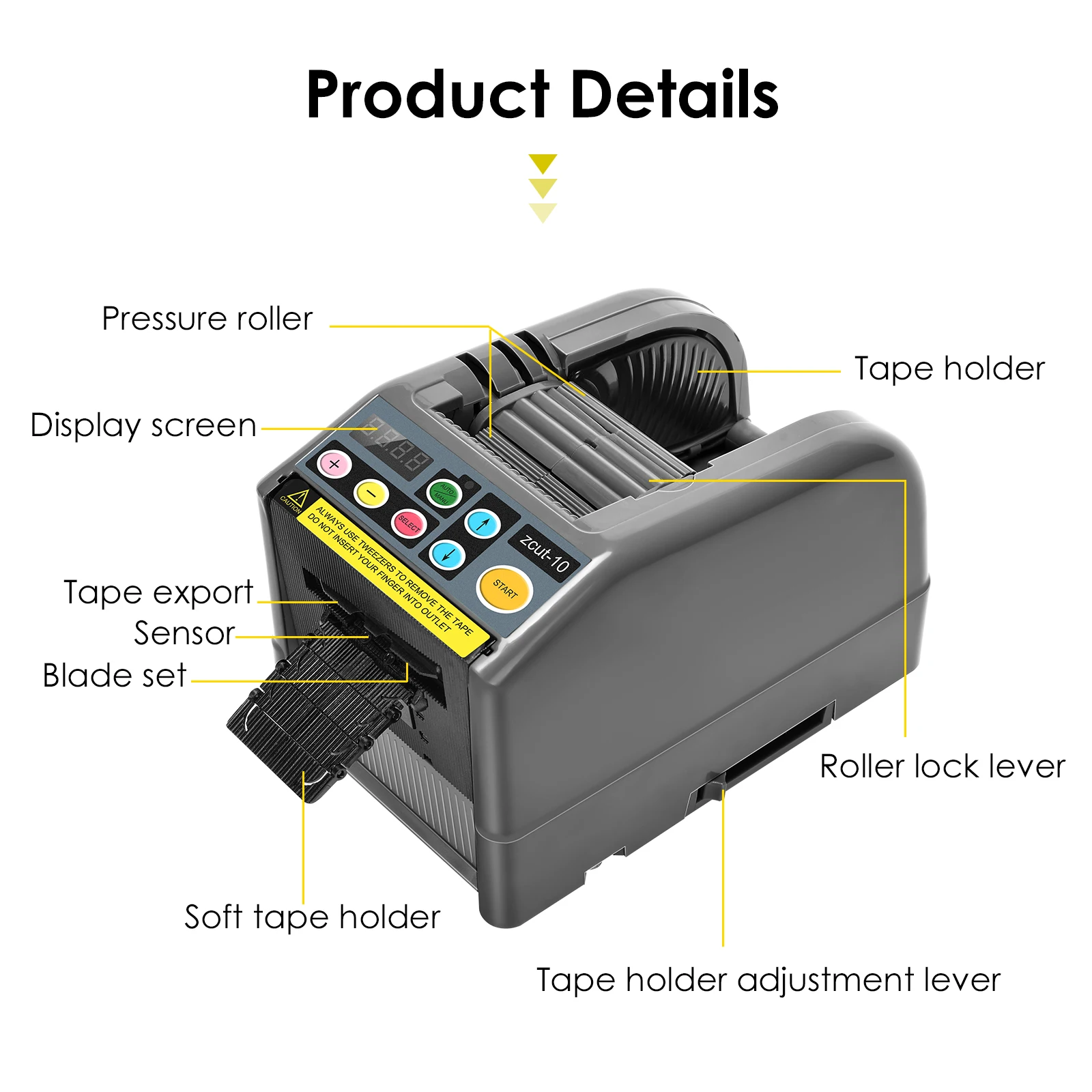 Automatic Tape Dispenser Cutter Machine Electric Adhesive Intelligent Number Cycle Universal Adhesive Tape Table Labeller Office
Automatic Tape Dispenser Cutter Machine Electric Adhesive Intelligent Number Cycle Universal Adhesive Tape Table Labeller Office
