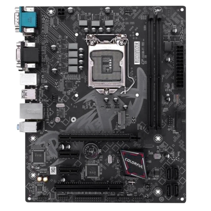 COLORFUL Battle-ax H410M-PT V20 Motherboard Dual Channel DDR4 for LGA 1200 Interface Coffee Lake-S Processor
COLORFUL Battle-ax H410M-PT V20 Motherboard Dual Channel DDR4 for LGA 1200 Interface Coffee Lake-S Processor