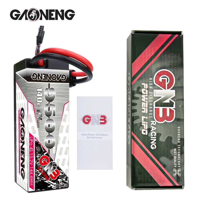Original GNB GAONENG 15.2V 9500mAh 4S 140C Hardcase LiPo LiHV Battery XT90 Connector for 1:8 1/8 RC Car Four Drive Off-Road Boat
Original GNB GAONENG 15.2V 9500mAh 4S 140C Hardcase LiPo LiHV Battery XT90 Connector for 1:8 1/8 RC Car Four Drive Off-Road Boat