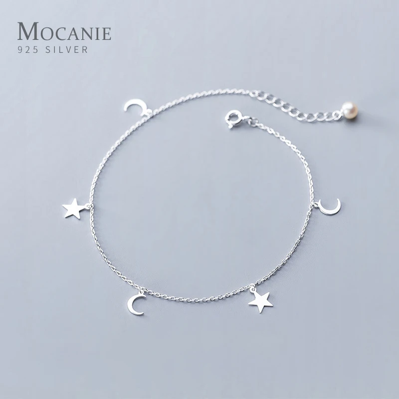 Mocanie Fashion 925 Sterling Silver Beautiful Lovely Star Moon Pearl Bracelet Anklet for Women Link Chain Fine Jewelry Girl Gift
Mocanie Fashion 925 Sterling Silver Beautiful Lovely Star Moon Pearl Bracelet Anklet for Women Link Chain Fine Jewelry Girl Gift