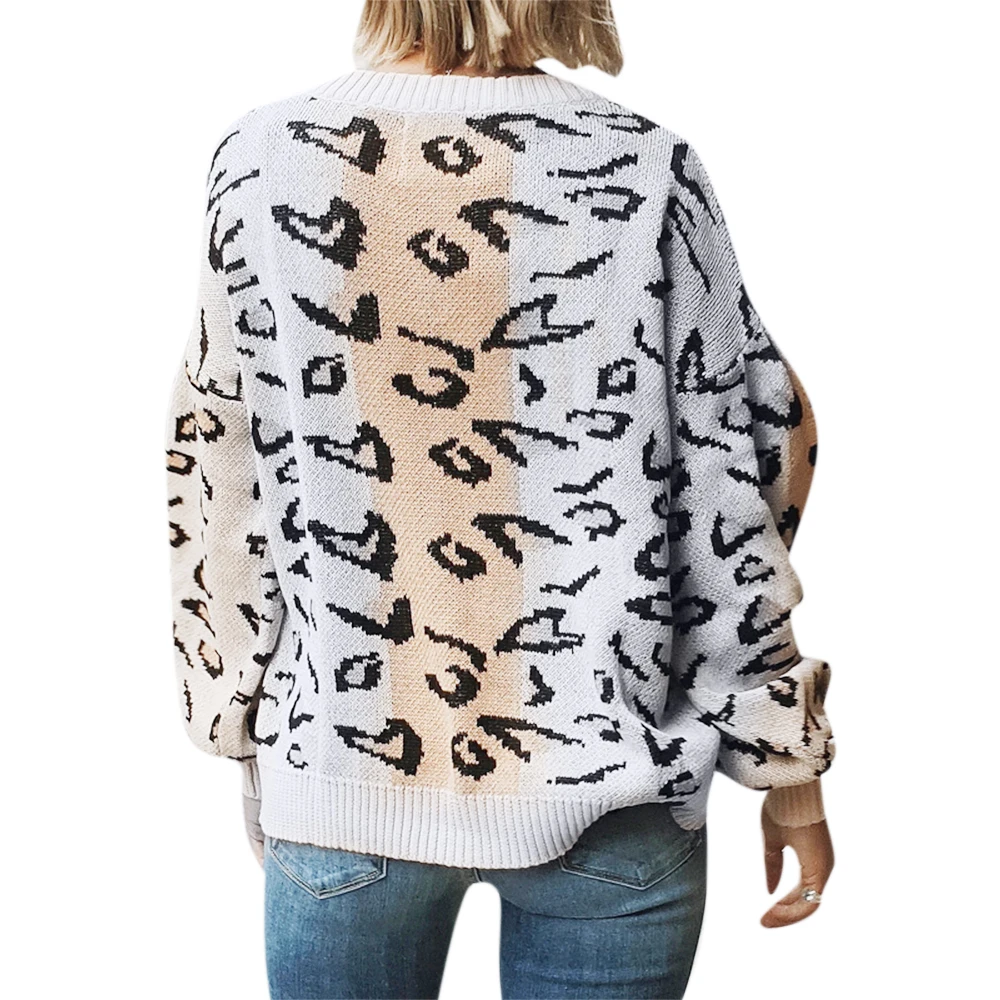 Women Sweater Leopard V Neck Pullover Printed Top Casual Loose Sweater Women Clothing Ladies Long Sleeve Casual Jumpers
Women Sweater Leopard V Neck Pullover Printed Top Casual Loose Sweater Women Clothing Ladies Long Sleeve Casual Jumpers