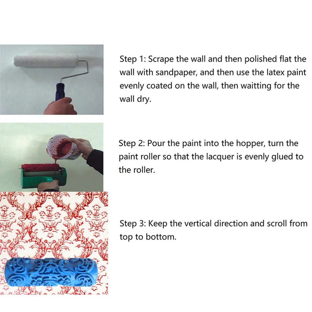 Paint Wallpaper Roller Grain Printing Roller Head Paint Brush Wall Pattern Tool Monochrome Machine (Green)
Paint Wallpaper Roller Grain Printing Roller Head Paint Brush Wall Pattern Tool Monochrome Machine (Green)