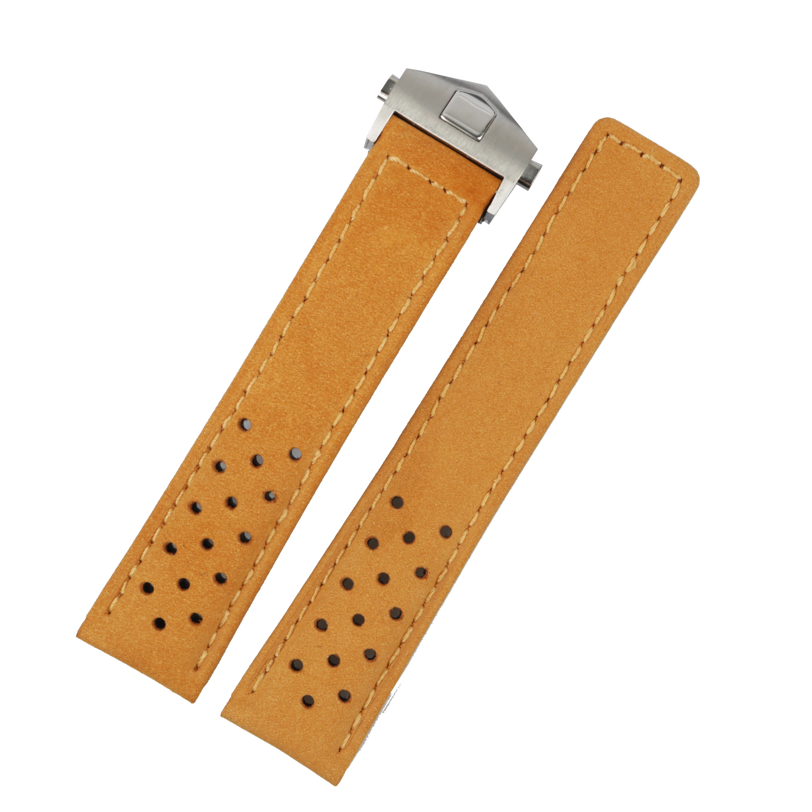 Rolamy 20 22mm Light Brown Real Calf Leather Suede VINTAGE Replacement Wrist Leather Watch Band Strap With Clasp For Tag Heuer
Rolamy 20 22mm Light Brown Real Calf Leather Suede VINTAGE Replacement Wrist Leather Watch Band Strap With Clasp For Tag Heuer