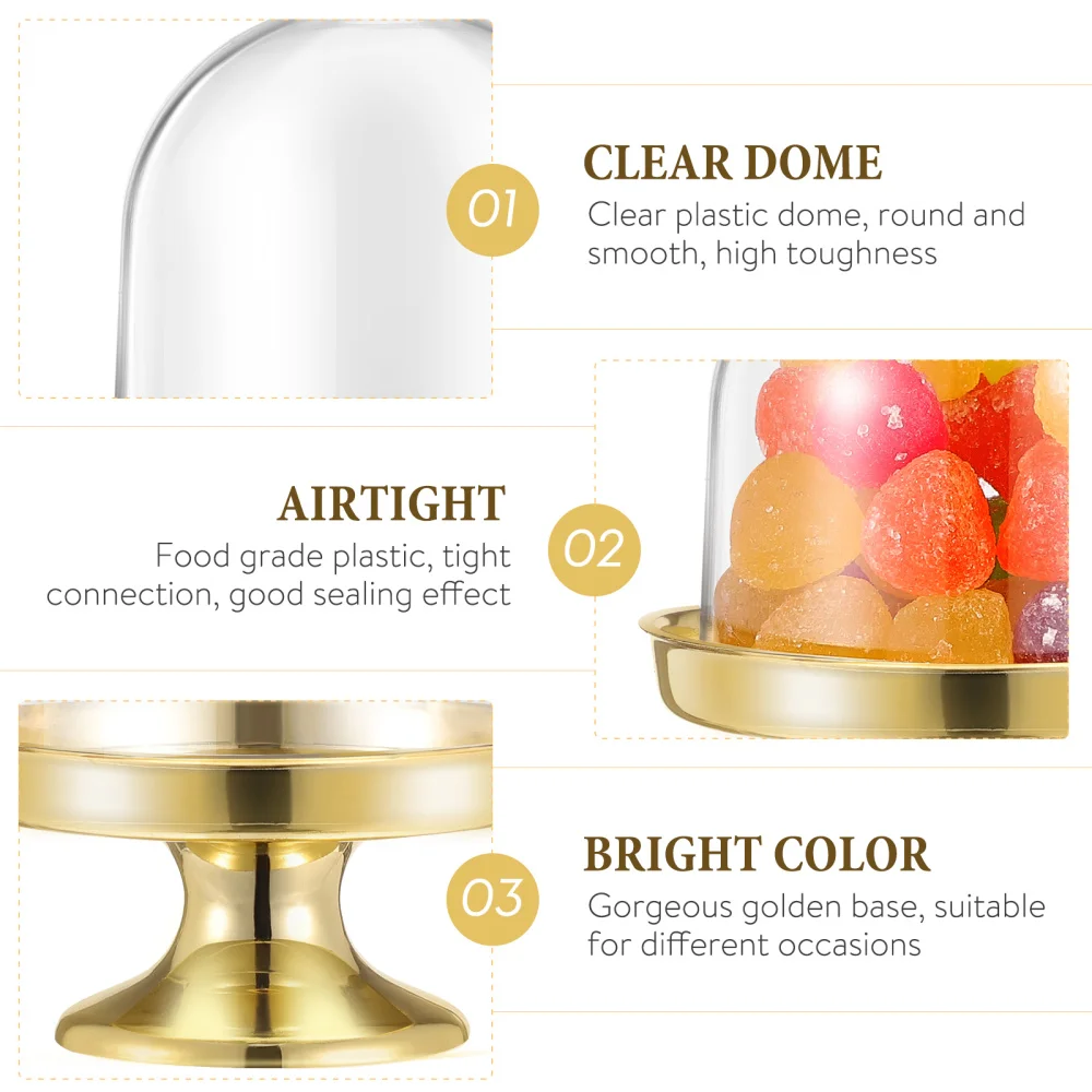 BESTONZON 12pcs Clear Mini Cake Box Candy Dome Box Holder with Golden Base for Home Shop Wedding Birthday
BESTONZON 12pcs Clear Mini Cake Box Candy Dome Box Holder with Golden Base for Home Shop Wedding Birthday