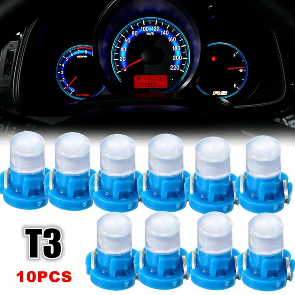 

10x Blue T3 Neo Wedge LED Bulbs Car Instrument Panel Light Dashboard Dash Lamp Car Climate Control Light Bulbs