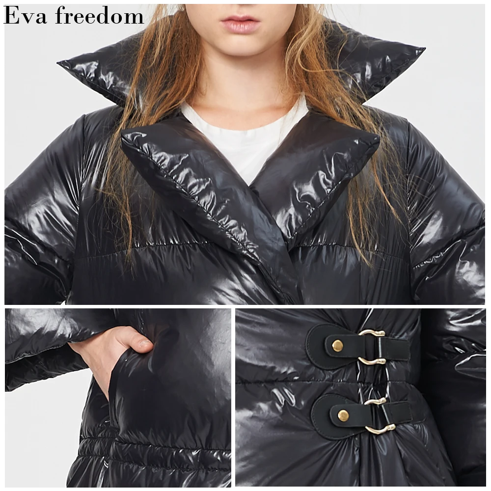 Women's jacket 2020 winter European and American new fashion trumpet sleeve jacket long suit collar loose super thick down jacke 
Women's jacket 2020 winter European and American new fashion trumpet sleeve jacket long suit collar loose super thick down jacke