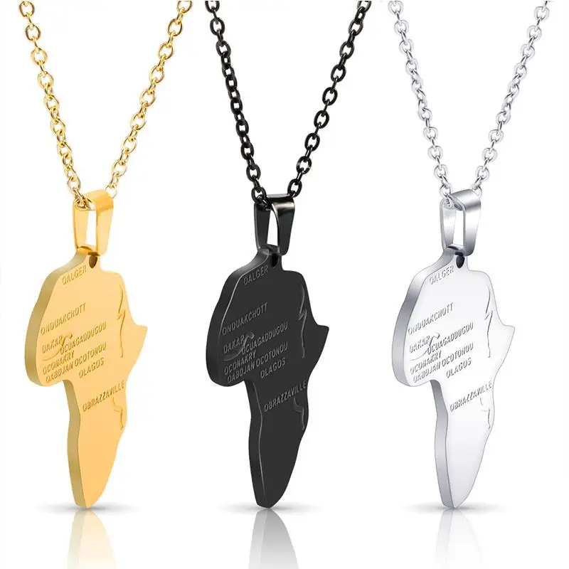 Stainless Steel Africa Map Hip Hop Pendant Necklace Titanium Steel Africa Map Pendant Exaggerated Ne
Stainless Steel Africa Map Hip Hop Pendant Necklace Titanium Steel Africa Map Pendant Exaggerated Ne