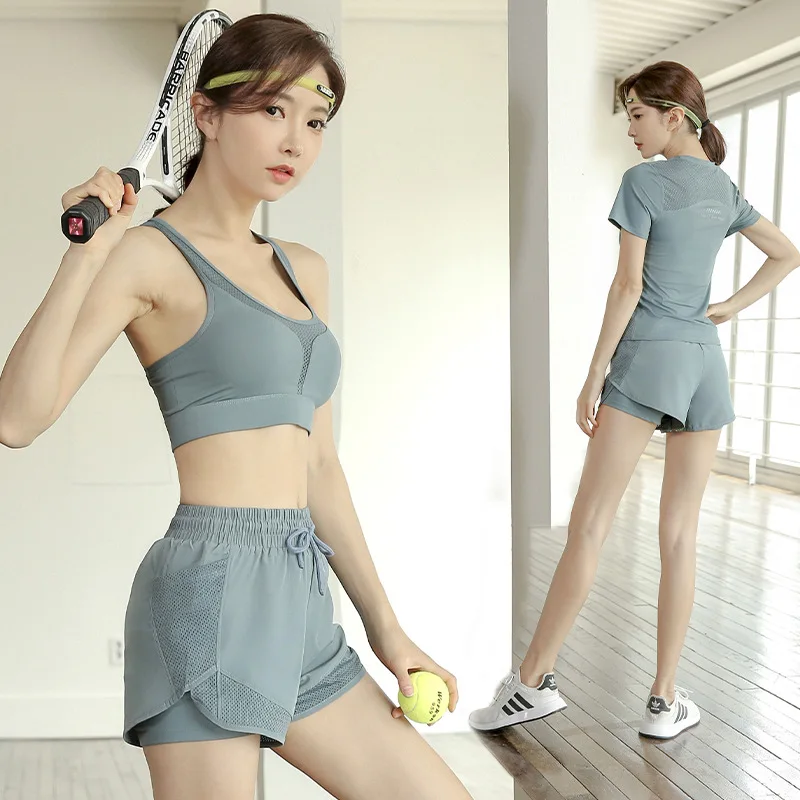 Sports Set for Women Gym Yoga Set Workout Shirts Sport Pants Bra Gym Clothing Short Crop Top Running Shorts Sports 3 Piece Set
Sports Set for Women Gym Yoga Set Workout Shirts Sport Pants Bra Gym Clothing Short Crop Top Running Shorts Sports 3 Piece Set