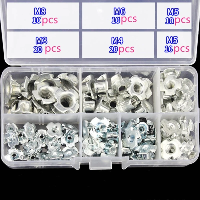 Durable T-nut Blind Pronged Tee Nuts Use on Sheet Metal and Wood Available for Household Appliances Office Equipment
Durable T-nut Blind Pronged Tee Nuts Use on Sheet Metal and Wood Available for Household Appliances Office Equipment