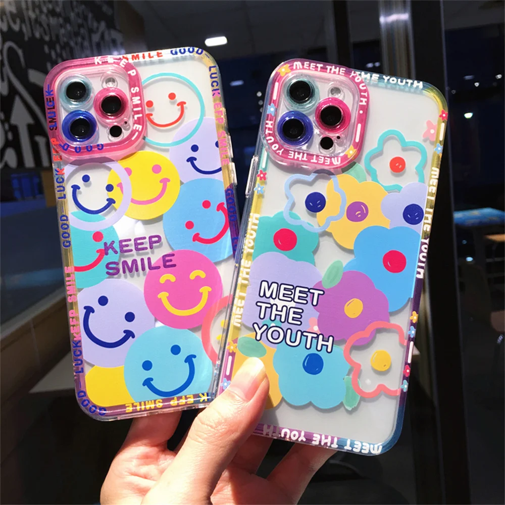 Luxury brand Smiley Sun flower soft silicon phone case for apple iphone 12 MiNi 13 11 Pro 7 8 X XS XR MAX Plus back cover capa
Luxury brand Smiley Sun flower soft silicon phone case for apple iphone 12 MiNi 13 11 Pro 7 8 X XS XR MAX Plus back cover capa