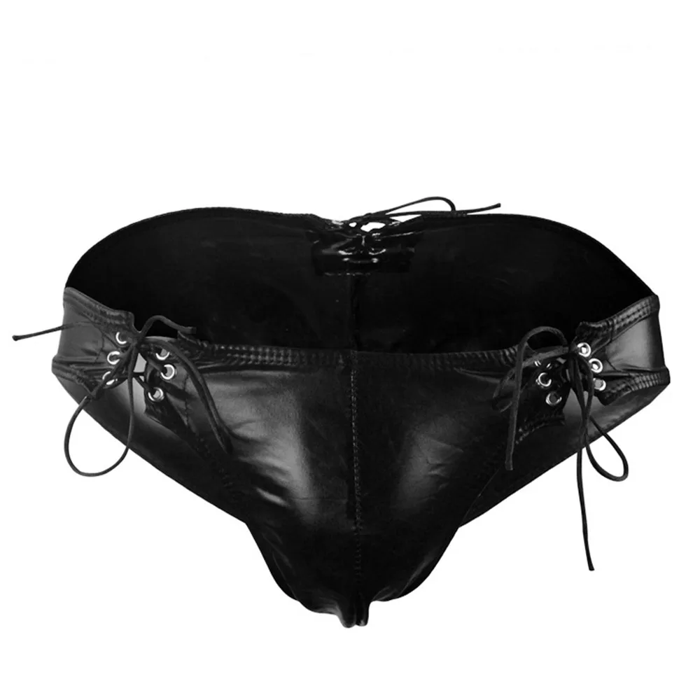 Men Sexy Faux Leather Fashion Low Waist Soft Comfortable String Knotted Briefs Bikini Sissy Panties Mens G-strings Pouch Bikini
Men Sexy Faux Leather Fashion Low Waist Soft Comfortable String Knotted Briefs Bikini Sissy Panties Mens G-strings Pouch Bikini