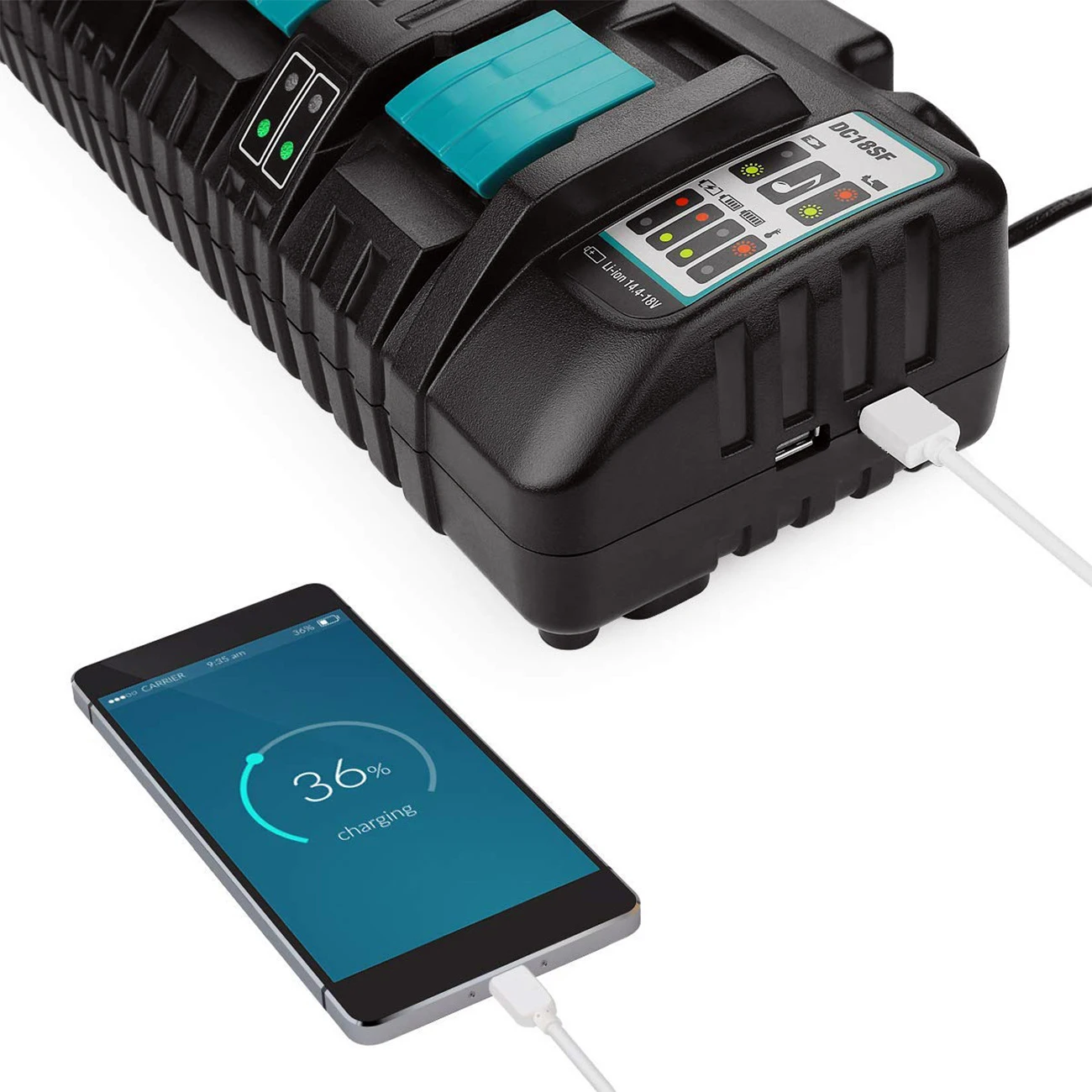 110V-220V AD/DC Adapter 18V 12A Fast Power Charger for MAKITA 18V 14.8V battery Bl1430 Bl1830 DC18SF 5V USB Phone Charger
110V-220V AD/DC Adapter 18V 12A Fast Power Charger for MAKITA 18V 14.8V battery Bl1430 Bl1830 DC18SF 5V USB Phone Charger