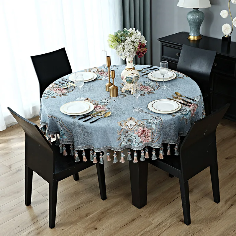 European Style Retro Round Tablecloth Classical Yarn-dyed Jacquard Tassel Tablecloth Elegant Fringe Home Dining Decor Tablecloth
European Style Retro Round Tablecloth Classical Yarn-dyed Jacquard Tassel Tablecloth Elegant Fringe Home Dining Decor Tablecloth
