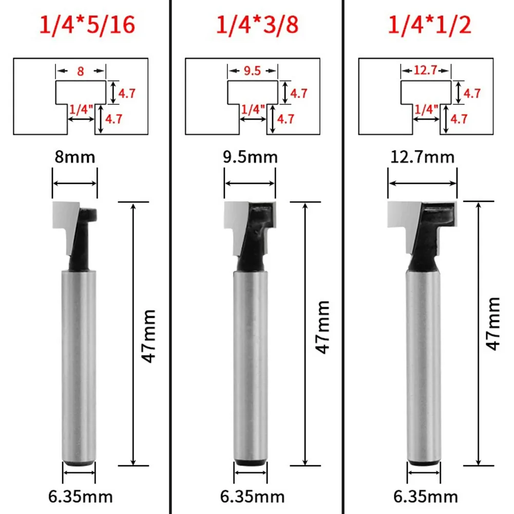 3pcs 1/4 Inch Hex Shank CNC Keyhole T-Slot Cutter Router Bit Set 3/8 5/16 1/2 For Woodwork Milling Cutter
3pcs 1/4 Inch Hex Shank CNC Keyhole T-Slot Cutter Router Bit Set 3/8 5/16 1/2 For Woodwork Milling Cutter
