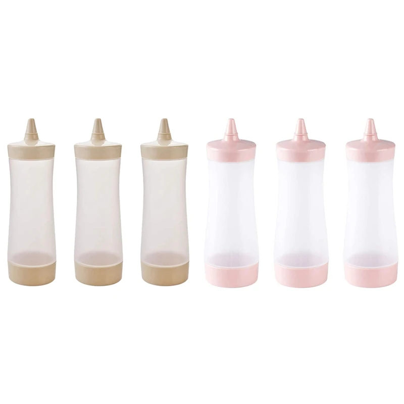 6 Pcs Squeeze Squirt Condiment Bottles Ketchup Bottle Mustard Sauce Containers For Kitchen Condiment,Beige & Pink
6 Pcs Squeeze Squirt Condiment Bottles Ketchup Bottle Mustard Sauce Containers For Kitchen Condiment,Beige & Pink
