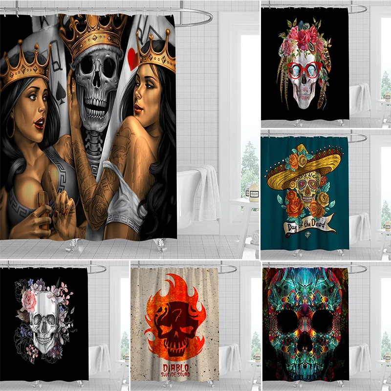 Skeleton Shower Curtain Bathroom Curtain Fabric Waterproof Polyester Fabric Bathroom Curtain with Hook Shower Curtain
Skeleton Shower Curtain Bathroom Curtain Fabric Waterproof Polyester Fabric Bathroom Curtain with Hook Shower Curtain