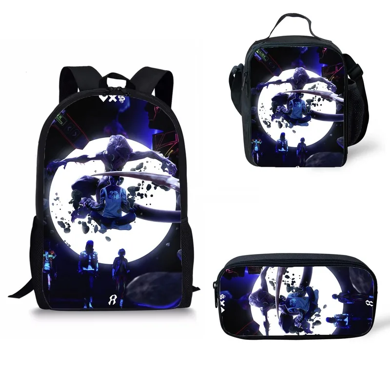 Cusotm Print School Bags Backpack for Children 3pcs/set Cartoon Love Death and Robot Printing Kids Book Bag Primary Satchel 2020
Cusotm Print School Bags Backpack for Children 3pcs/set Cartoon Love Death and Robot Printing Kids Book Bag Primary Satchel 2020