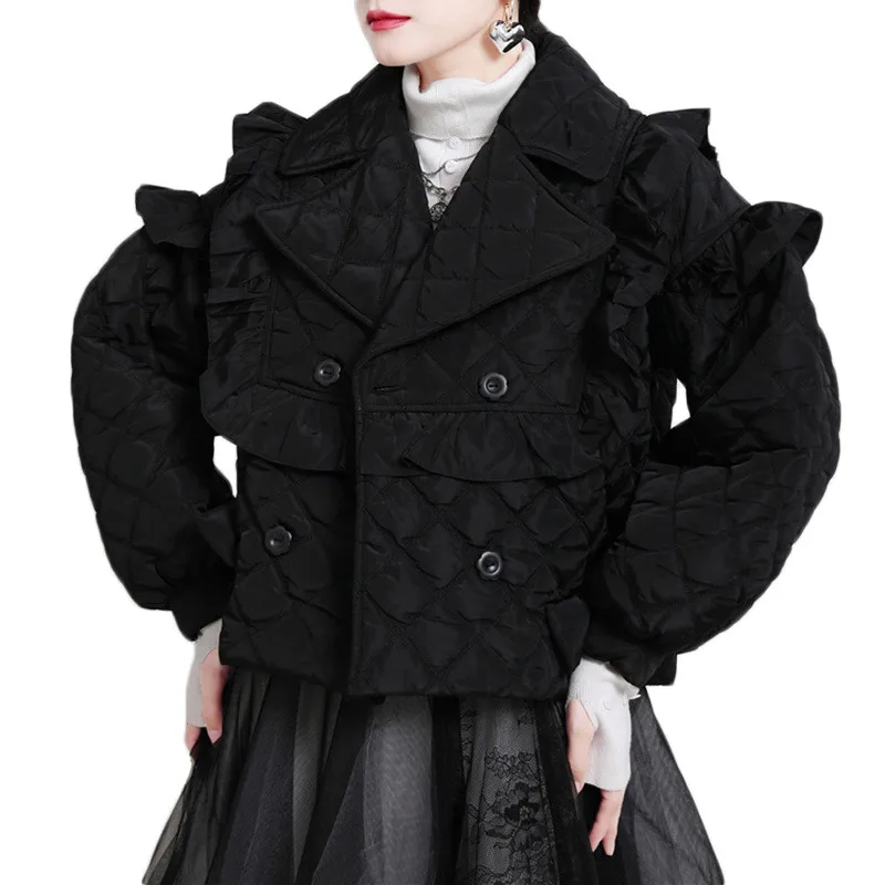 Women Cotton Coat 2021 Winter New Fashion Ladies Loose Design Sense Wood Ears Elegant Slim Short Jacket Female LR1323
Women Cotton Coat 2021 Winter New Fashion Ladies Loose Design Sense Wood Ears Elegant Slim Short Jacket Female LR1323