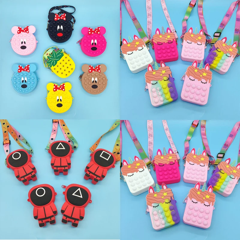 Squid Game Unicorn Disney Bags Pop It Fidget Toys Simple Dimple Anti Stress Rainbow Kawaii Coin Purse Children Wallet Ladies Bag
Squid Game Unicorn Disney Bags Pop It Fidget Toys Simple Dimple Anti Stress Rainbow Kawaii Coin Purse Children Wallet Ladies Bag