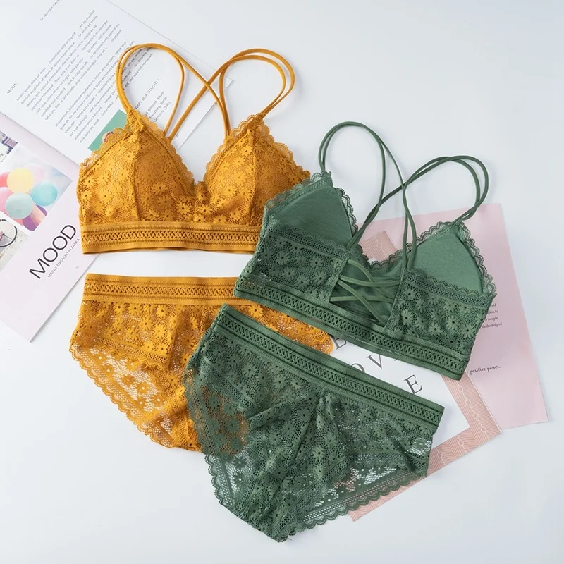 Women Kant Bh Sets Needless Underwear Backless Vest Adjustments Bandages Lingerie Flowers Soft Comfortable Underwear Set
Women Kant Bh Sets Needless Underwear Backless Vest Adjustments Bandages Lingerie Flowers Soft Comfortable Underwear Set