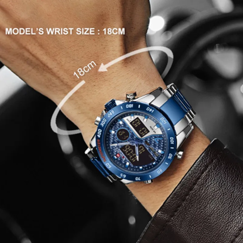 NAVIFORCE Fashion Business Luxury Quartz Watch for men Military Waterproof Man Watches Dual Display Male Clock Relogio Masculino
NAVIFORCE Fashion Business Luxury Quartz Watch for men Military Waterproof Man Watches Dual Display Male Clock Relogio Masculino