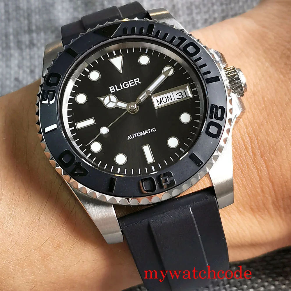 Bliger 40 мм 24 Jewels NH36A автоматические мужские часы с сапфировым стеклом функция даты недели вращающийся ободок с резиновой лентой светящийся
Bliger 40 мм 24 Jewels NH36A автоматические мужские часы с сапфировым стеклом функция даты недели вращающийся ободок с резиновой лентой светящийся