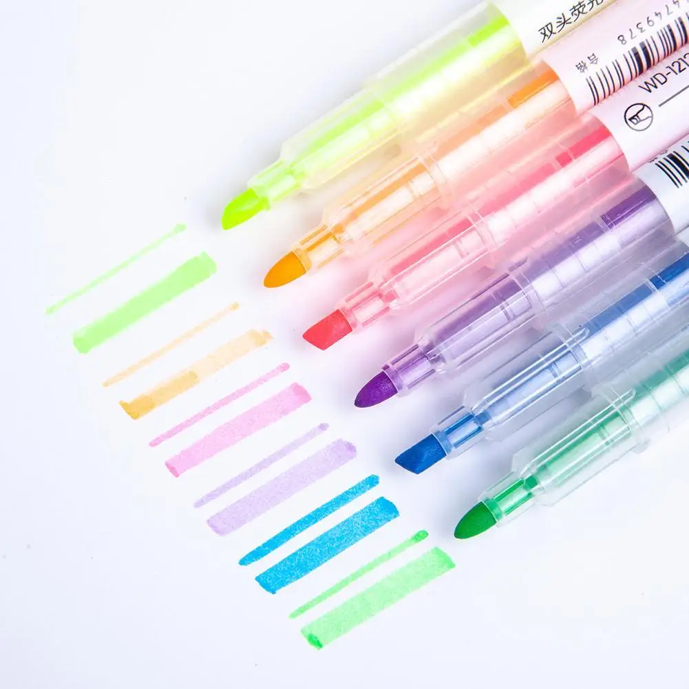 6 Colors Highlighter Double Head Liner Drawing Marker Fluorescent Pen Stationery
6 Colors Highlighter Double Head Liner Drawing Marker Fluorescent Pen Stationery