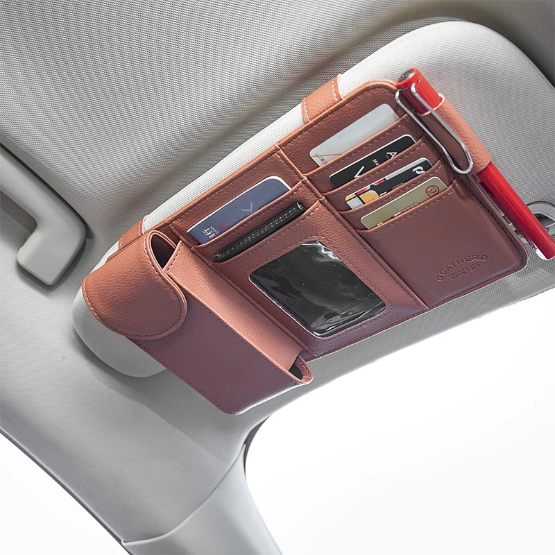 Car sun visor multi-function storage car in-car glasses case holder card storage bag card package bill document holder
Car sun visor multi-function storage car in-car glasses case holder card storage bag card package bill document holder