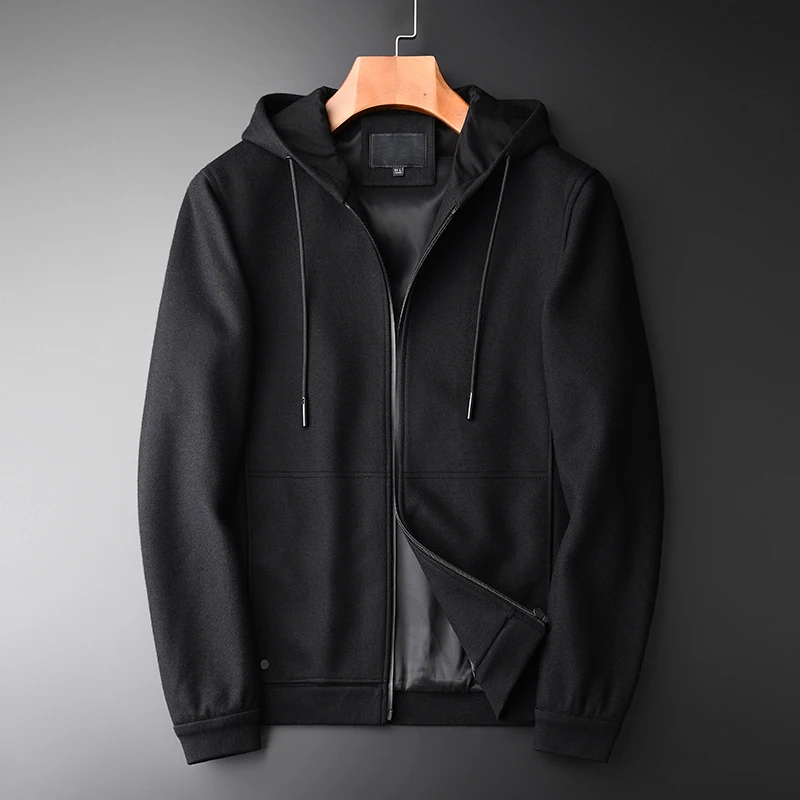 Jacket Hight Wool Quality Black Hooded Mens Coats Winter And Autumn Plus Size 4xl Slim Fit Male Jackets
Jacket Hight Wool Quality Black Hooded Mens Coats Winter And Autumn Plus Size 4xl Slim Fit Male Jackets
