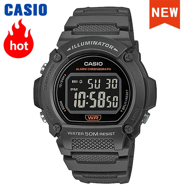 

Часы Casio g shock мужские, роскошный набор, военные, светодиодные, водонепроницаемые, 50 м, цифровые, спортивные, кварцевые часы W-219H