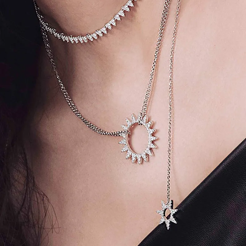 Fashion Adjust Chain Short Necklace Female Gear Sun Shape Jewelry Ins Style Luxury Choker Necklaces Birthday Gift Zk30
Fashion Adjust Chain Short Necklace Female Gear Sun Shape Jewelry Ins Style Luxury Choker Necklaces Birthday Gift Zk30