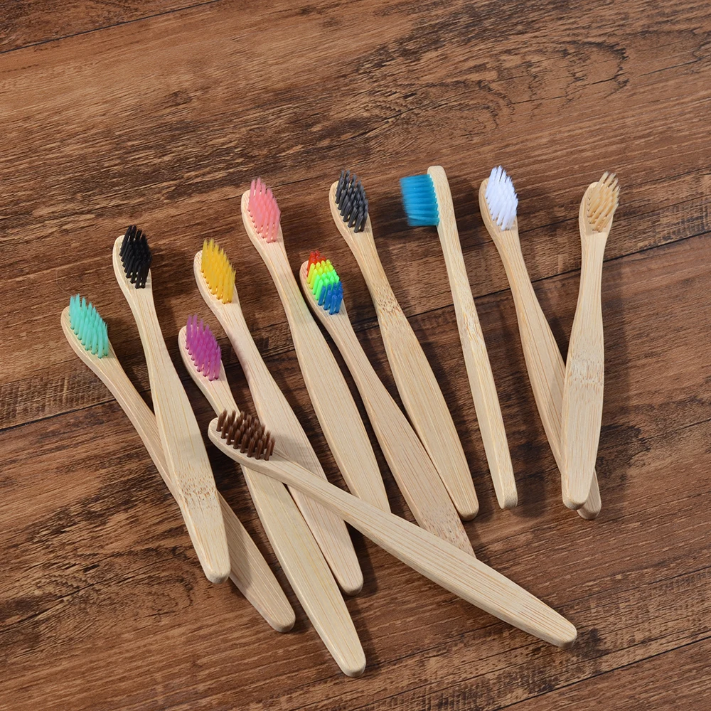 

10 pack kids eco friendly toothbrush soft bristles bamboo toothbrushes childrens tooth brush biodegradable plastic free brush